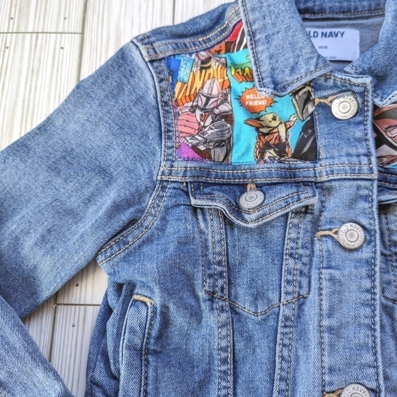 The Mando Jacket Custom Made Star Wars Denim Jacket in Blue Size XS 5T NWT - Picture 9 of 9